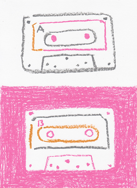 趣味カセットテープのイラスト