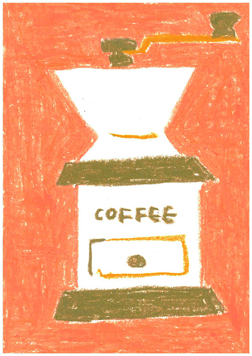 コーヒーミルのイラスト