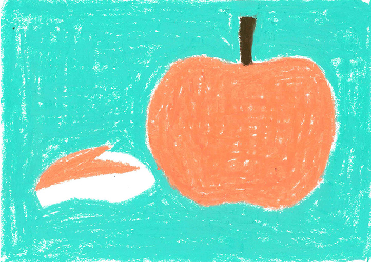 くだものりんごのイラスト
